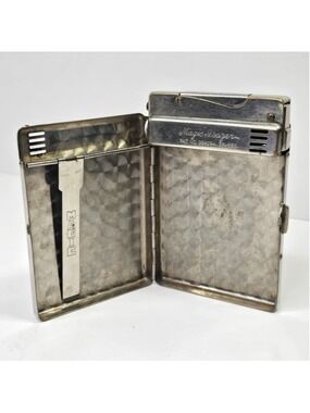 1950s Magic Isozer Cigarette Case Lighter Dispenser Monogram PHS Untested